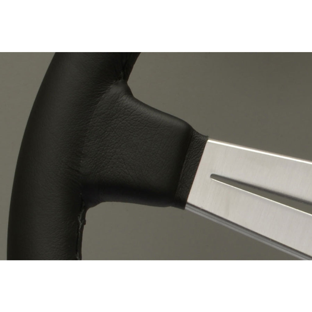 Nardi ND Classic Steering Wheel - Black Leather Satin Spokes 365mm