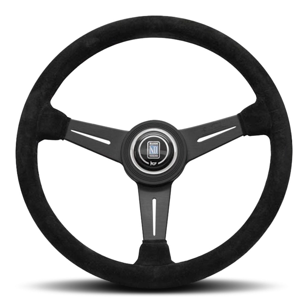 Nardi ND Classic Steering Wheel - Black Suede Black Spokes 360mm