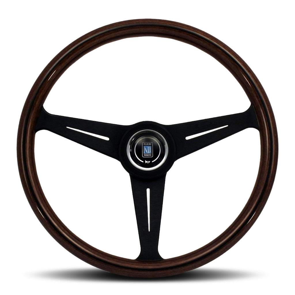 Nardi ND Classic Steering Wheel - Wood Black Spokes 390mm