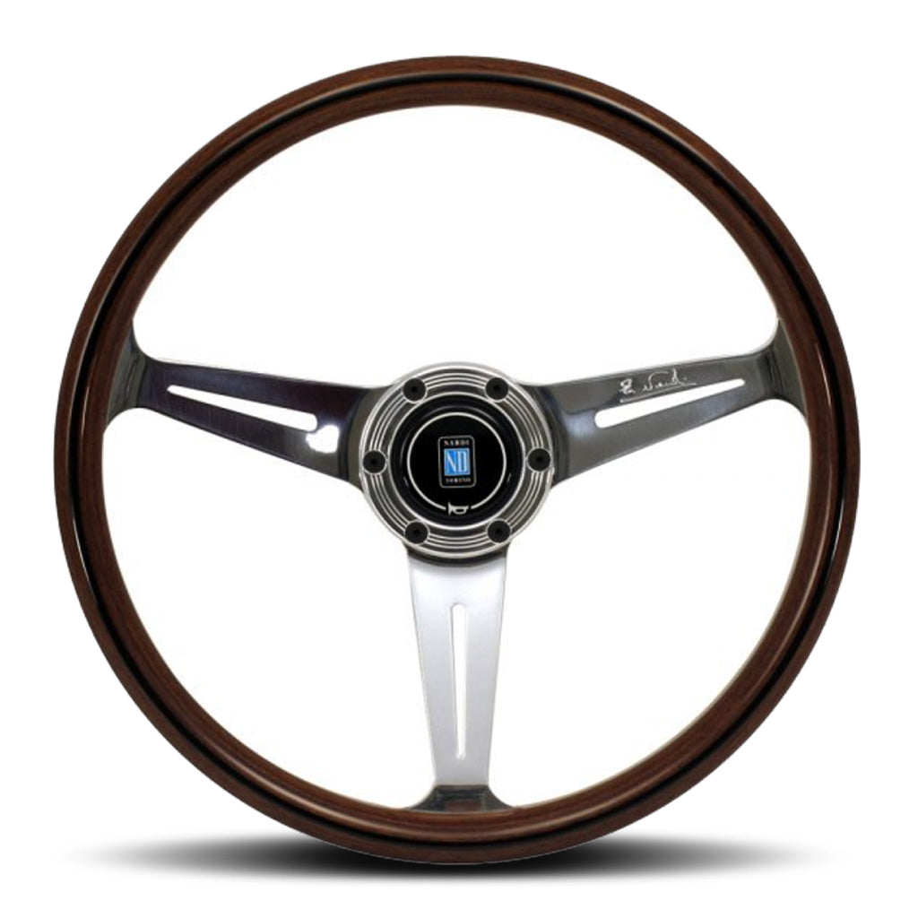 Nardi ND Classic Steering Wheel - Wood Polished Spokes Visible Screws 360mm