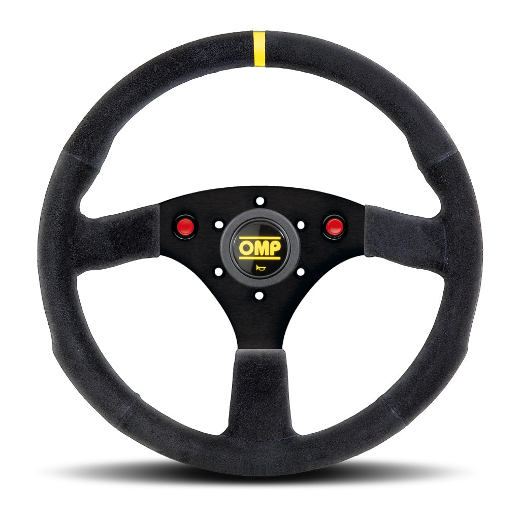 OMP 320 Alu SP Steering Wheel - Black Suede Black Spokes 320mm