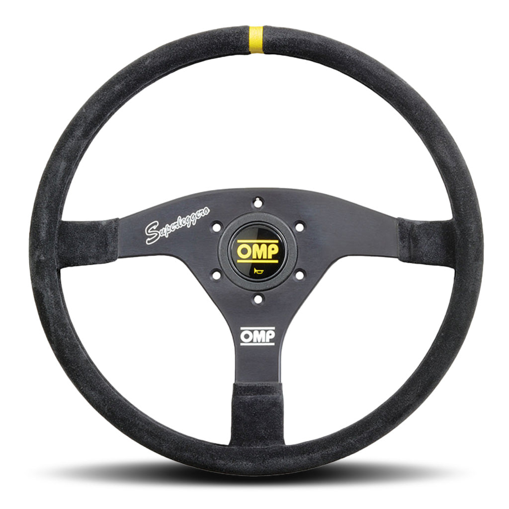 OMP Velocita OV Superleggero Steering Wheel - Black Suede Black Spokes 320mm