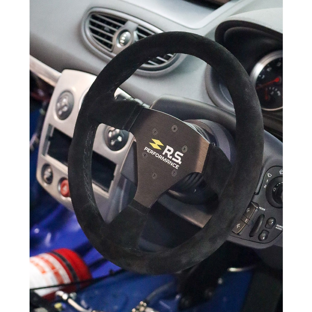 RS Performance Steering Wheel - Black Suede Black Spokes 330mm