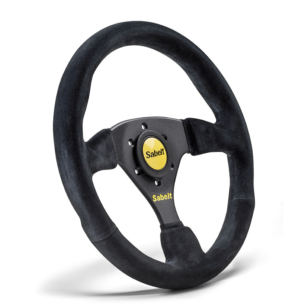 Sabelt Competition SW-633 Steering Wheel - Black Suede Black Spokes 330mm