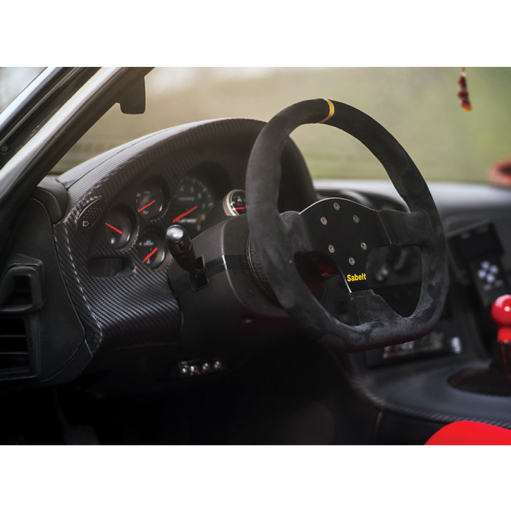 Sabelt SW-733 GT Steering Wheel - Black Suede Black Spokes 330mm