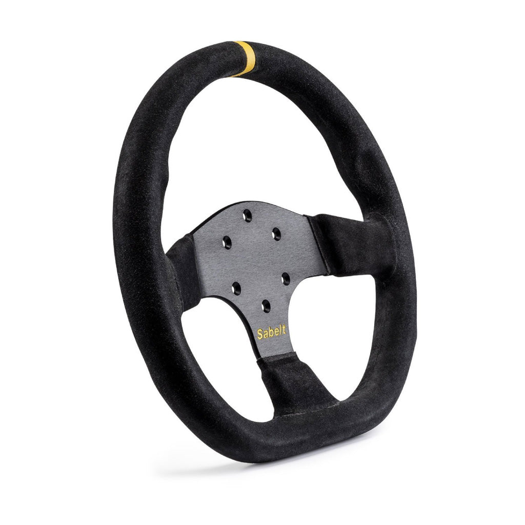 Sabelt SW-733 GT Steering Wheel - Black Suede Black Spokes 330mm