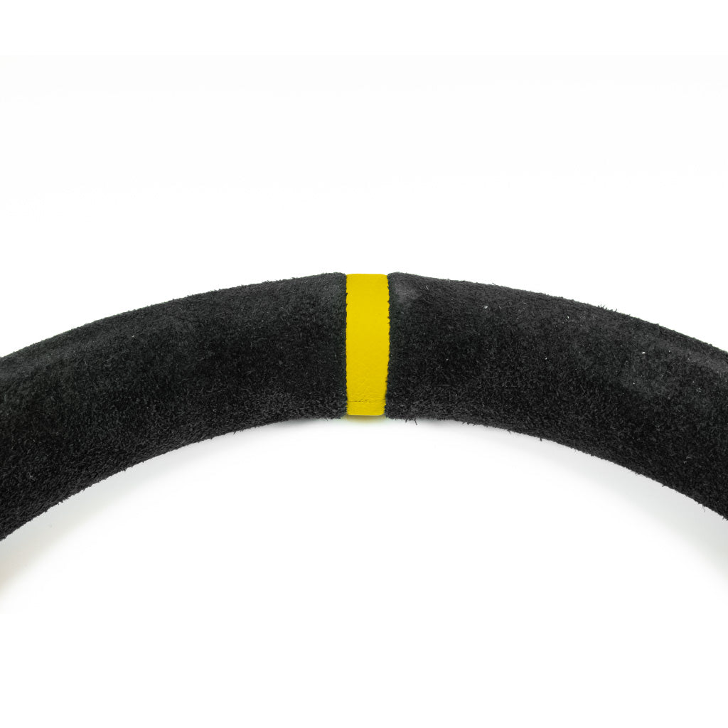 Sport Line Competition Steering Wheel - Black Suede Black Spokes 300mm