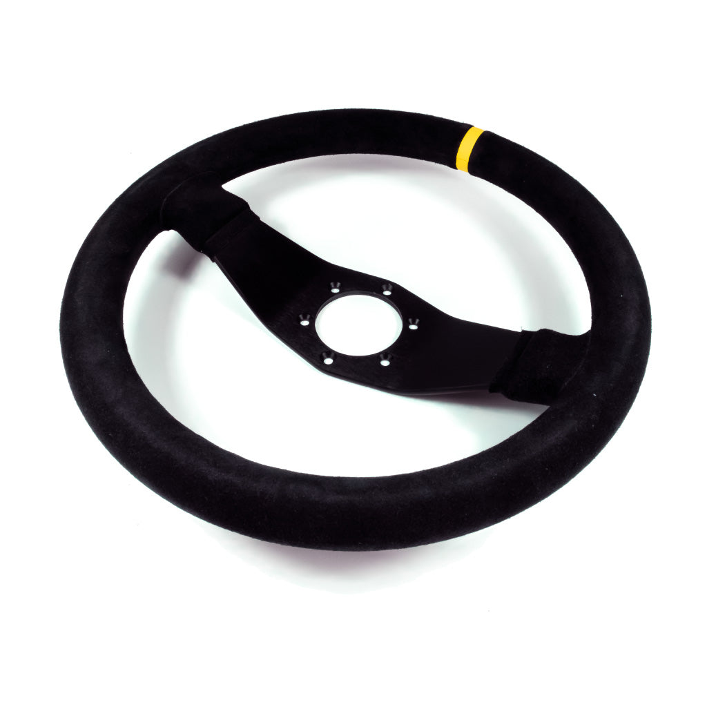 Sport Line Racing 2 Two Spoke Steering Wheel - Black Suede Black Spokes 330mm