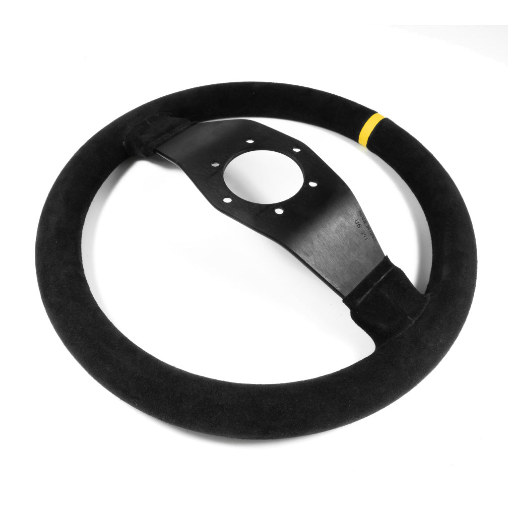 Sport Line Racing 2 Two Spoke Steering Wheel - Black Suede Black Spokes 330mm