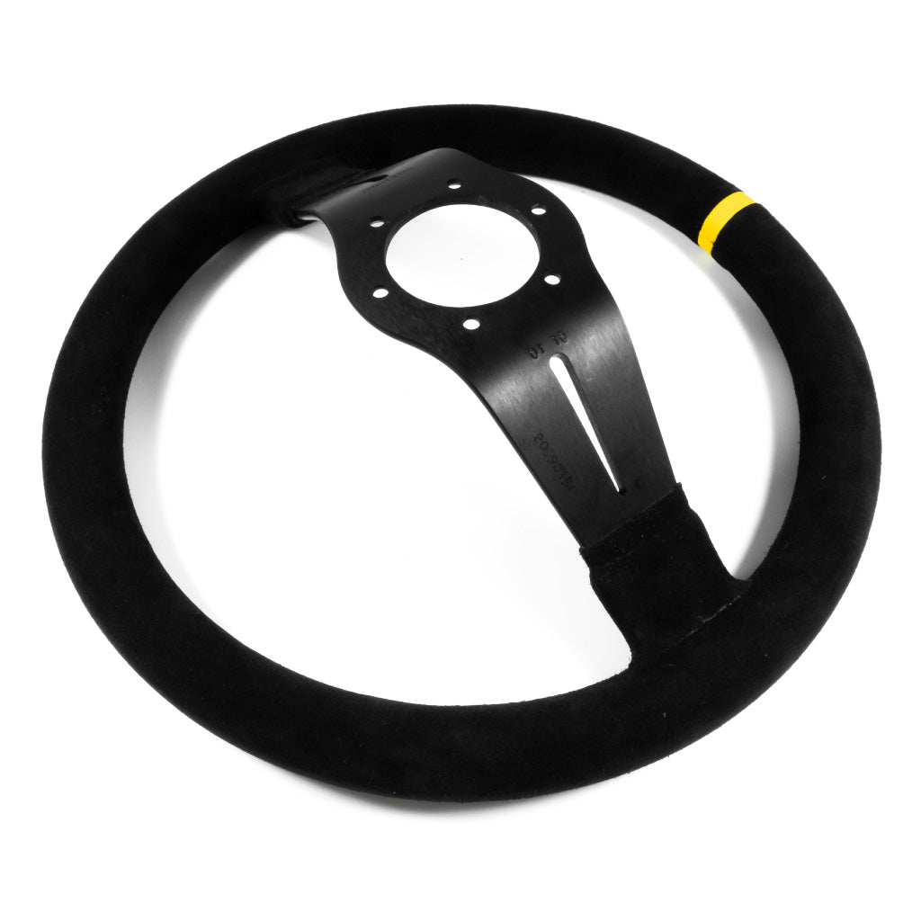 Sport Line Racing 2 Two Spoke Steering Wheel - Black Suede Black Spokes 350mm