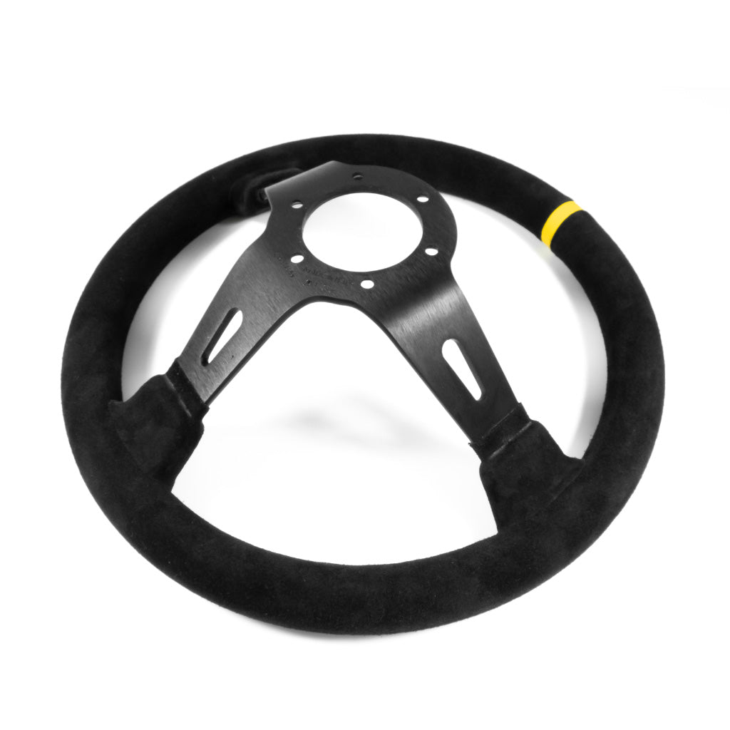 Sport Line Racing 3 Steering Wheel - Black Suede Black Spokes 330mm