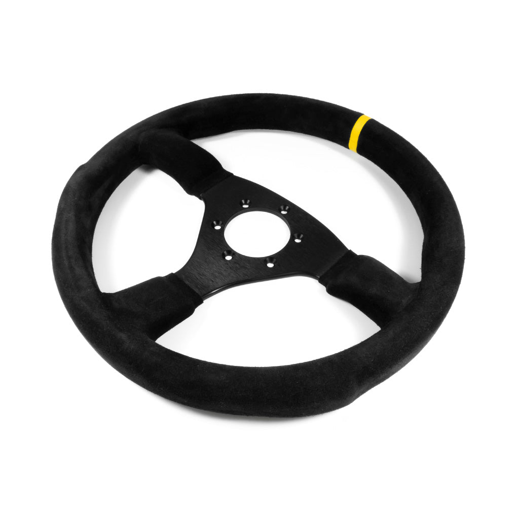 Sport Line Racing Sportivo 32A Steering Wheel - Black Suede Black Spokes 320mm