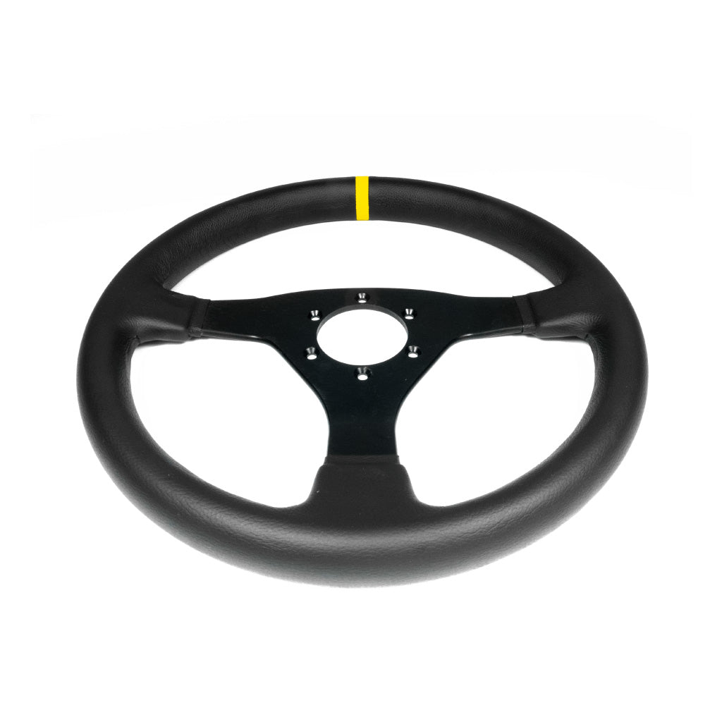 Sport Line Racing Sportivo 32T Steering Wheel - Black Leather Black Spokes 320mm