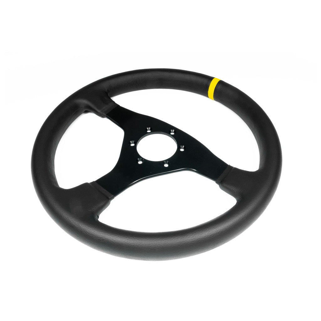 Sport Line Racing Sportivo 32T Steering Wheel - Black Leather Black Spokes 320mm