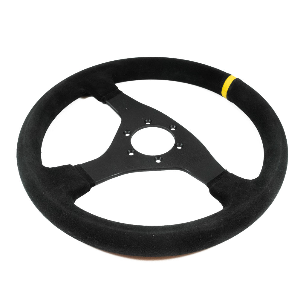 Sport Line Racing Sportivo 32T Steering Wheel - Black Suede Black Spokes 320mm