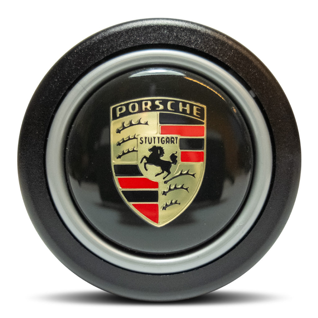 ELLETRO Porsche Horn Button - Silver Ring - Round Lip