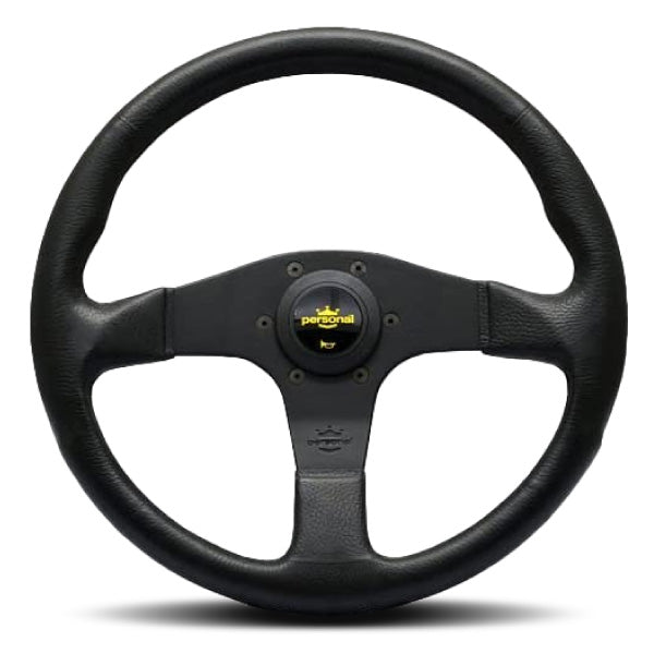 Personal Blitz Steering Wheel - Black Polyurethane Black Spokes 350mm