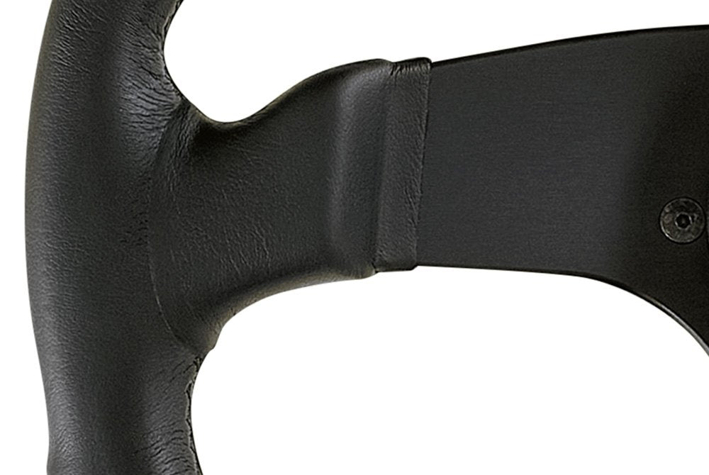 Personal Fitti E3 Steering Wheel - Black Leather Black Spokes 350mm
