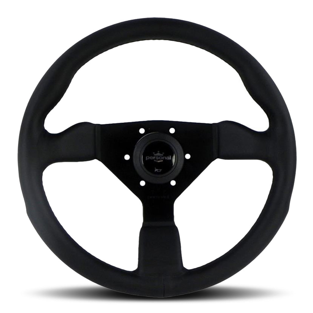 Personal Grinta Steering Wheel - Black Leather Black Spokes 330mm