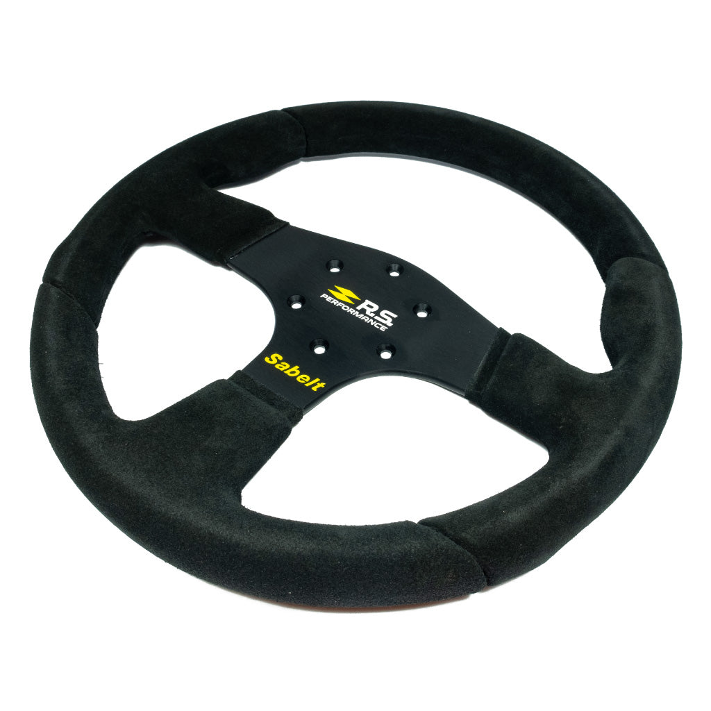 Sabelt Renault RS Performance Steering Wheel - Black Alcantara Black Spokes 330mm