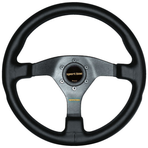 Sport Line Comfort Steering Wheel Black Vinyl Black Spokes 350mm
