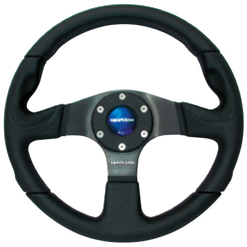 Sport Line Evolution Steering Wheel Black Leather Black Spokes 330mm