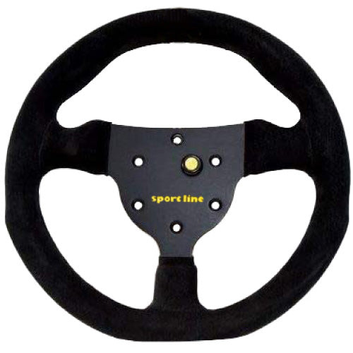 Sport Line Formula Steering Wheel Black Suede Black Spokes 270mm