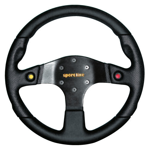 Sport Line Imola 2000 Steering Wheel Black Leather Black Spokes 330mm